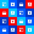 Set Web developer programming code, Browser window, and Server, Data icon. Vector Royalty Free Stock Photo