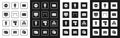 Set Web development, Bezier curve, UI or UX design, Website statistic, Front end, Site map and icon. Vector Royalty Free Stock Photo