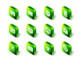 Set Web development, Front end, UI or UX design, SEO optimization, RGB and CMYK color mixing and Website statistic icon Royalty Free Stock Photo