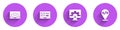 Set Web development, UI or UX design, and Front end icon with long shadow. Vector Royalty Free Stock Photo