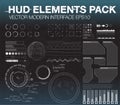 Set web elements in HUD style. Infographic elements. futuristic user interface HUD UI UX. Royalty Free Stock Photo