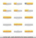 Set of web elements for menu buttons