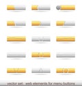 Set of web elements for menu buttons