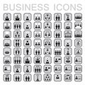 Set of 64 web icons for business, businessman, communication, people, human resources