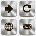 Set of web icons on metallic buttons vol1 Royalty Free Stock Photo