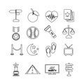 Set of web icons for website and communication Royalty Free Stock Photo