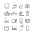 Set of web icons for website and communication Royalty Free Stock Photo