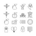 Set of web icons for website and communication Royalty Free Stock Photo