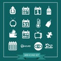 Set of web icons for website and communication Royalty Free Stock Photo