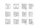 Set of web interface icons isolated on white background Royalty Free Stock Photo