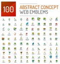 Set of 100 web internet concepts logo icons Royalty Free Stock Photo