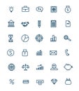 Set of web linear icons for business, finance