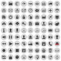 Set of web, multimedia, social and business icons Royalty Free Stock Photo