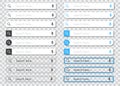 Set of web search field. Set of search bar. Collection of search box