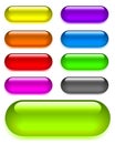 Set web shiny glass buttons. Vector illustration. Royalty Free Stock Photo