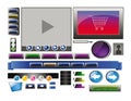 Set of webdesign banners and buttons 1 Royalty Free Stock Photo