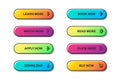 Set of website buttons. Vector illustration eps10 Royalty Free Stock Photo