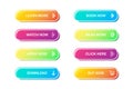 Set of website buttons. Vector illustration eps10 Royalty Free Stock Photo