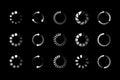 Set of website loading icon. Circle buffer loader or preloader. Download or upload status icon. Vector illustration Royalty Free Stock Photo