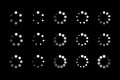 Set of website loading icon. Circle buffer loader or preloader. Download or upload status icon. Vector illustration Royalty Free Stock Photo