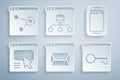 Set Website and mail, Mobile phone, UI or UX design, Secure your with HTTPS, SSL, Server, Data and Browser window icon Royalty Free Stock Photo