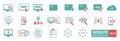 Set of Website Program. Solid icon simple style. Royalty Free Stock Photo