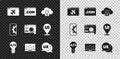 Set Website template, UI or UX design, Cloud computing lock, Front end development, and icon. Vector Royalty Free Stock Photo