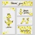 Set wedding flowers ornament concept