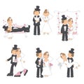 Set of wedding illustration Royalty Free Stock Photo