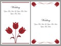 Set wedding invitation cards