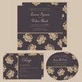 Set of wedding invitation cards or announcements