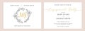Set of wedding invitation cards design templates Royalty Free Stock Photo