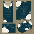 Set of wedding invitation cards Royalty Free Stock Photo