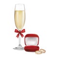 Set of wedding items Royalty Free Stock Photo