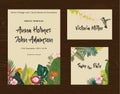 Set wedding printing. The invitation, guest card, save the date. Vintage vector botanical illustration. Royalty Free Stock Photo