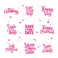 Set wedding quotes. Calligraphy