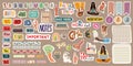 Set of weekly, daily planner stickers vector. Royalty Free Stock Photo