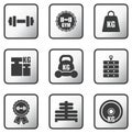 Set of weight icons