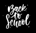 Set of Welcome back to school labels. School Background. Back to school sale tag. Vector illustration. Hand drawn lettering badges Royalty Free Stock Photo