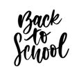 Set of Welcome back to school labels. School Background. Back to school sale tag. Vector illustration. Hand drawn lettering badges Royalty Free Stock Photo