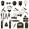 Set welding items Royalty Free Stock Photo