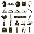 Set welding items Royalty Free Stock Photo