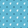 Set Whale tail in ocean wave and Scallop sea shell on seamless pattern. Vector Royalty Free Stock Photo