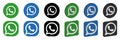 Set of WhatsApp logo icons