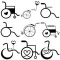 Set of Wheelchair. Vector wheelchair icon. Attractive and Beautifully or Faithfully Designed Wheelchair Icon. Wheelchair, handicap