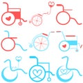 Set of Wheelchair. Vector wheelchair icon. Attractive and Beautifully or Faithfully Designed Wheelchair Icon. Wheelchair, handicap