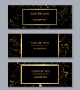 Set of white, black and gold banners templates. Modern abstract Royalty Free Stock Photo