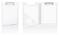 Set of white blank folder vector illustration Royalty Free Stock Photo