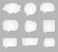 Set of white blank speech bubbles Royalty Free Stock Photo
