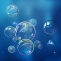 Set white bubble in vector. Isolated Water bubbles collection o Royalty Free Stock Photo